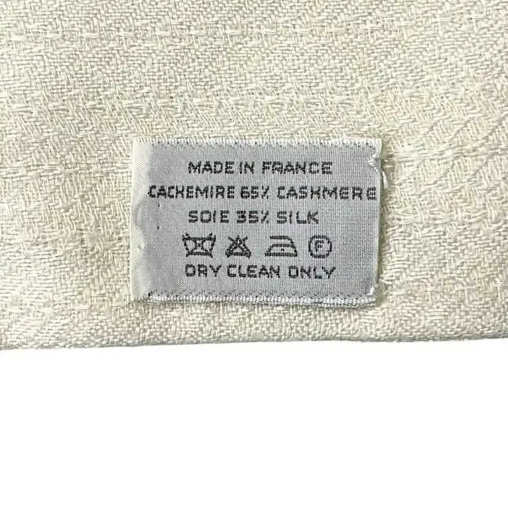HERMES Authentic Cream Silk Scarf - Picture 7 of 10